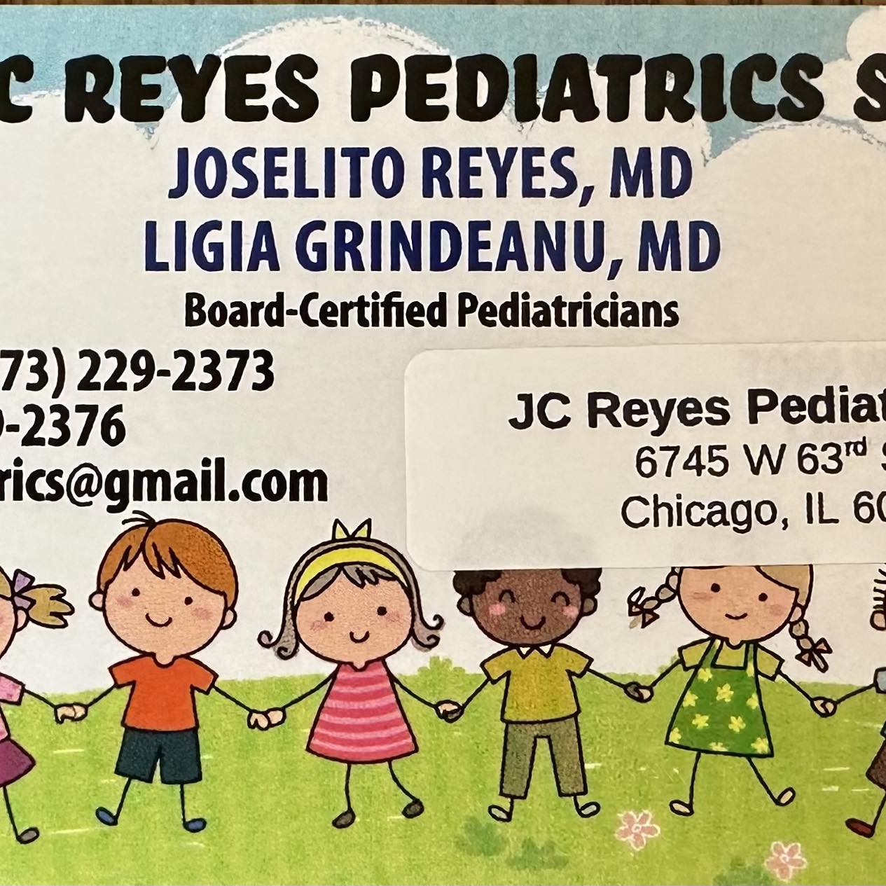 Front entrance of a pediatric clinic